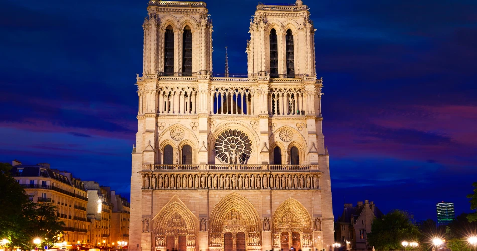 Evening Stroll by Notre-Dame and the Seine River