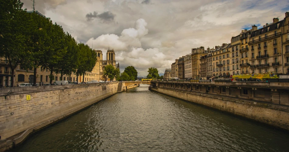 Evening Stroll by Notre-Dame and the Seine River